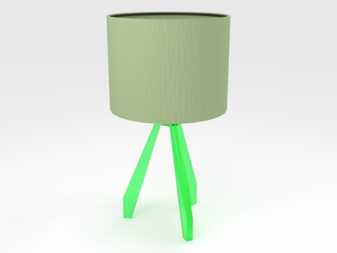  台灯 三脚架底座 圆柱形灯罩 现代风格 室内照明3d模型 