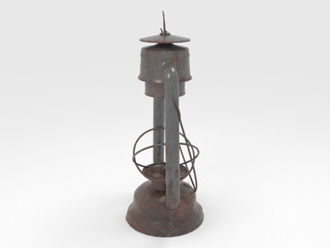  煤油灯 老式灯具 铁艺灯 复古灯 提灯3d模型 