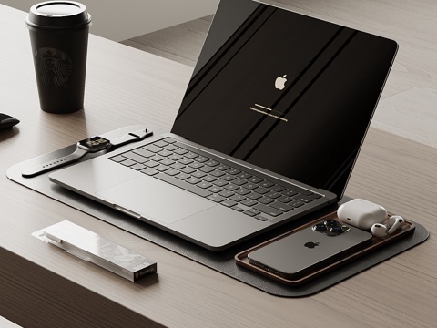 现代苹果笔记本电脑su模型