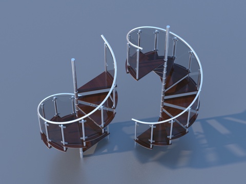  楼梯 扶手楼梯3d模型 