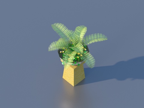  花盆 盆栽 绿植 植物3d模型 