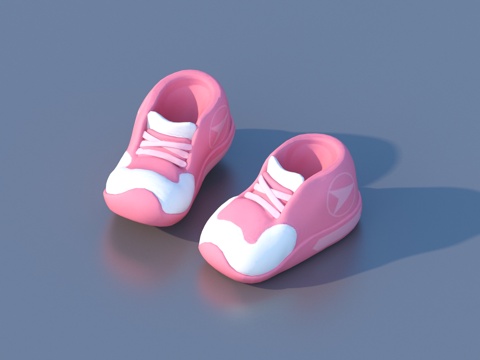  卡通 玩具鞋子 儿童鞋 幼儿鞋 小孩鞋 摆件3d模型 