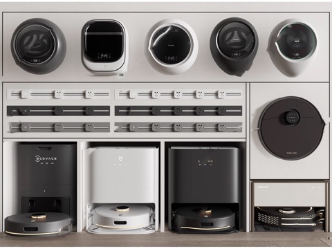  洗衣机 洗衣筒 扫地机器人3d模型 