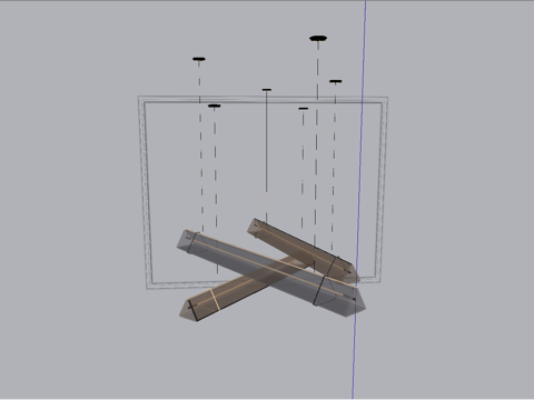 现代玻璃艺术吊灯_创意吊灯su模型