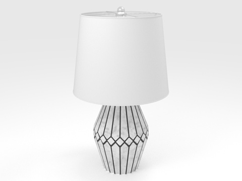  台灯 几何底座 简约灯罩 装饰灯具 现代家居3d模型 