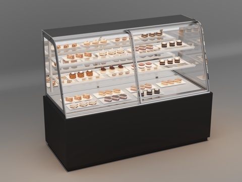  蛋糕柜 展示柜3d模型 
