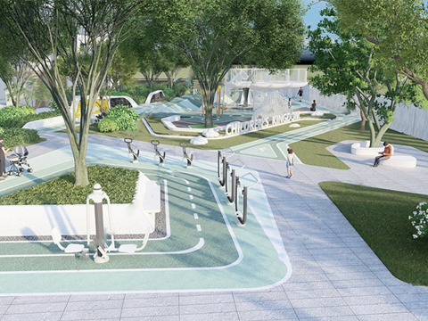 现代口袋公园su模型