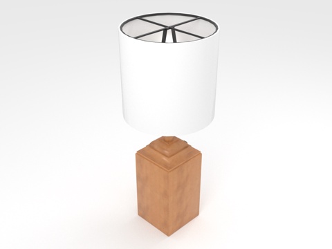  台灯 灯罩 灯座 家居照明 现代灯具3d模型 