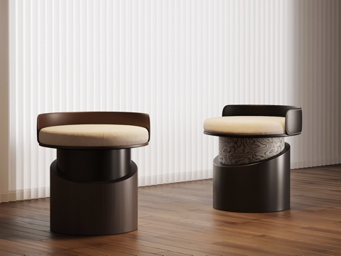 现代意式换鞋凳 沙发凳 梳妆凳su模型