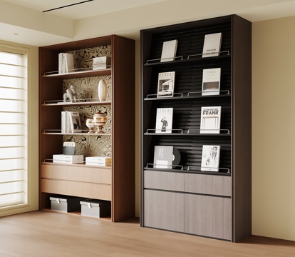 现代意式书柜 法式中古书柜su模型