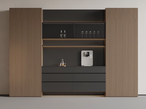  现代意式酒柜 餐边柜3d模型 