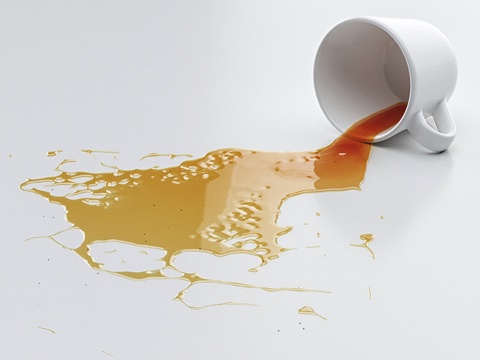  宜家365马克杯+泼洒的茶水3d模型 