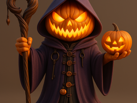  万圣节网红店铺 万圣节艺术装置 商场网红艺术装置 万圣节南瓜3d模型 