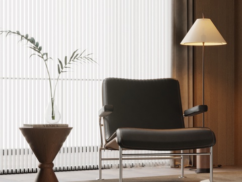  现代休闲椅 边几3d模型 