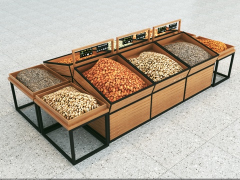  货柜 货架 干粮架3d模型 