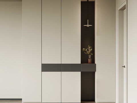 现代鞋柜 玄关柜su模型