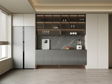  现代意式酒柜 餐边柜3d模型 