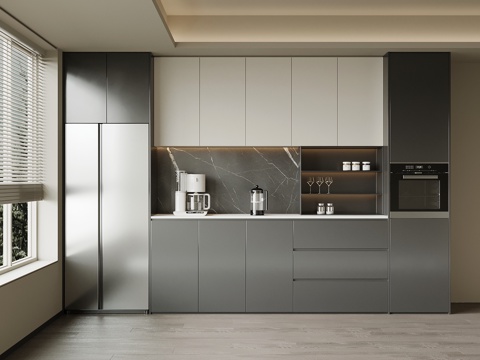  现代意式酒柜 餐边柜3d模型 