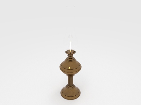  煤油灯 古董灯 灯具 照明 火焰3d模型 
