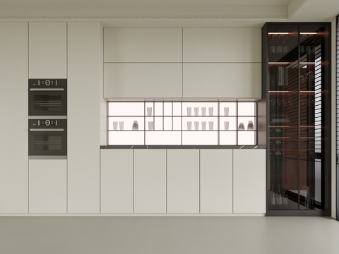  现代酒柜 餐边柜3d模型 