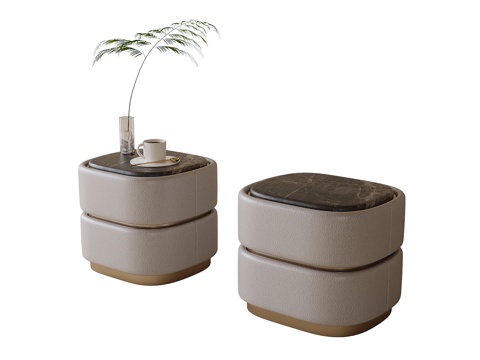  现代床头柜3d模型 