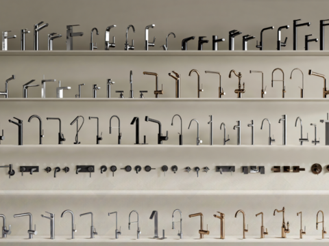 现代水龙头_台盆龙头_水龙头_水槽龙头_不锈钢龙头su模型