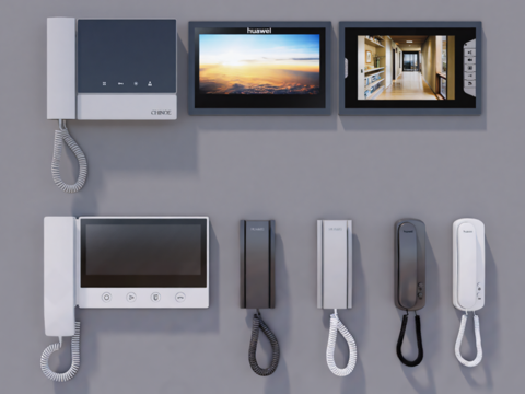 现代可视电话 门禁机 可视门铃su模型