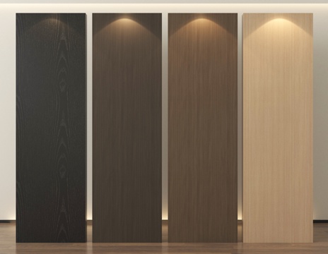 现代木饰面 木饰面护墙板 木饰面背景墙su模型