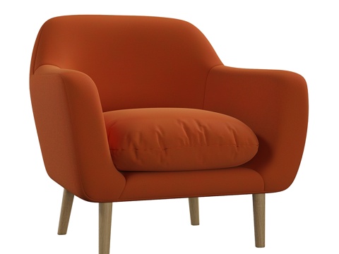  丹麦扶手椅3d模型 