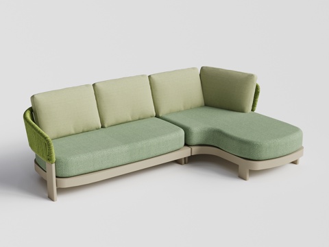 kun 户外沙发 多人转角 异形沙发su模型