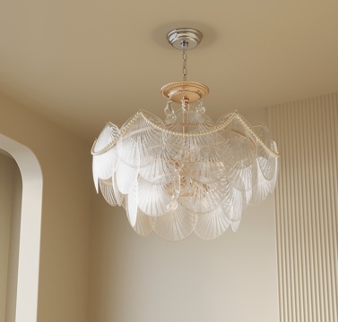  法式吊灯 玻璃吊灯3d模型 