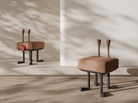 现代儿童椅 写字椅su模型