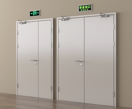 现代消防门 防火门安全出口su模型