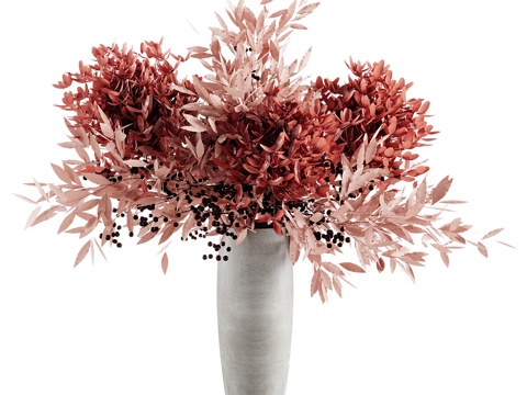  花瓶花卉3d模型 