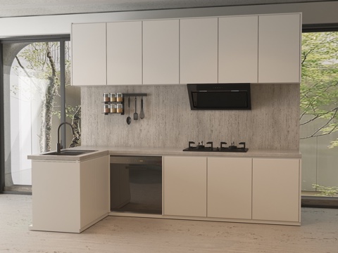 现代橱柜su模型