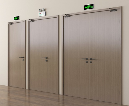 现代消防门 防火门安全出口su模型