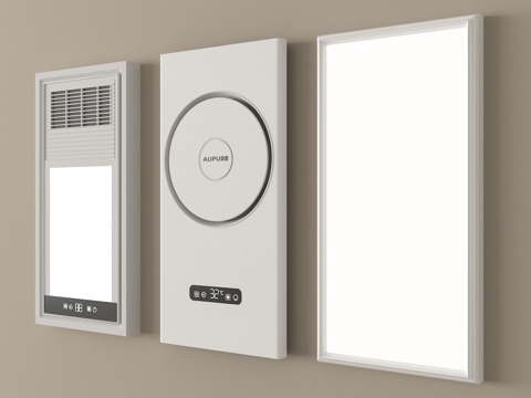 现代浴霸 集成浴霸 风暖浴霸灯 取暖器su模型