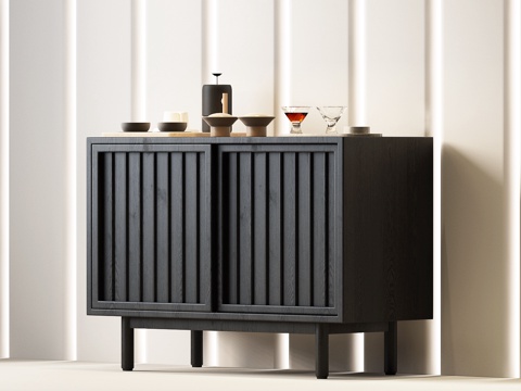 现代餐边柜 意式餐边柜 现代酒柜 意式酒柜 现代意式边柜su模型