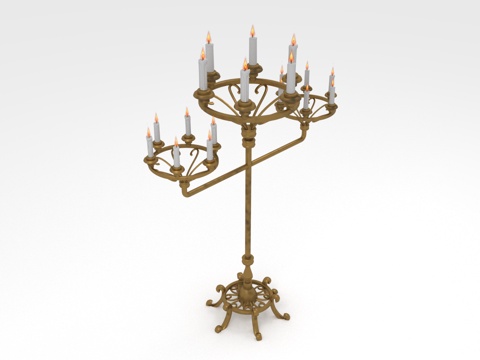  烛台 蜡烛 灯具 装饰 立式3d模型 