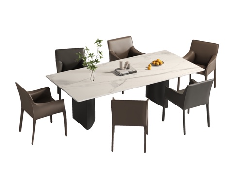 现代餐桌椅su模型