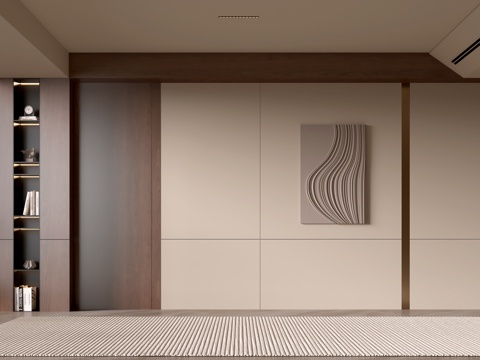  中古客厅 诧寂客厅 沙发背景墙 客厅背景墙3d模型 