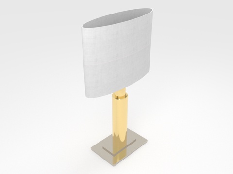  台灯 灯罩 金属底座 现代风格 家居照明3d模型 