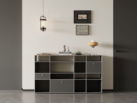 现代简约玄关柜 边柜su模型