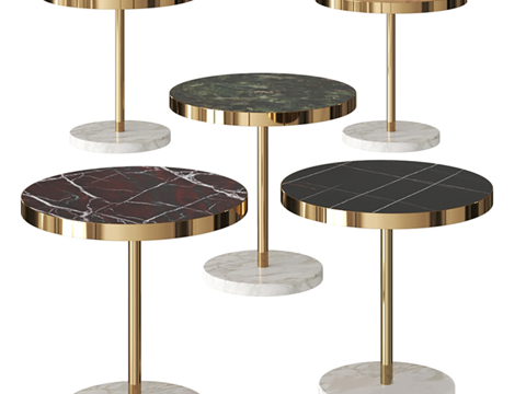  茶几 角几 圆几3d模型 