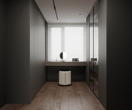  现代意式衣帽间 衣柜3d模型 