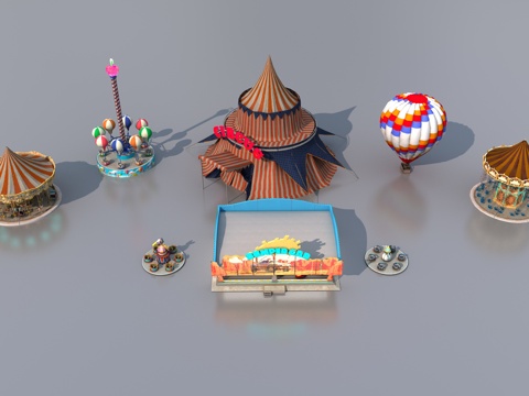  游乐设施3d模型 