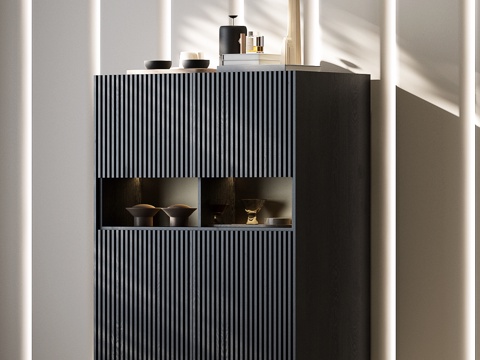 现代餐边柜 意式餐边柜 现代酒柜 意式酒柜 现代意式边柜su模型