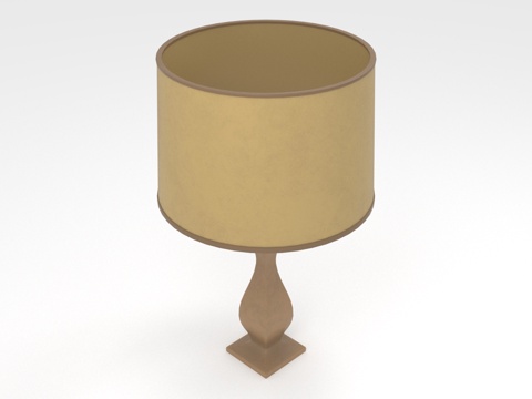  台灯 灯罩 底座 家居照明3d模型 