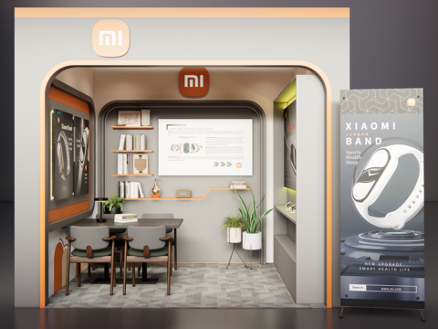 展会布置su模型