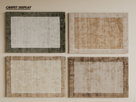  现代简约地毯 方形地毯 布艺地毯 客厅地毯 艺术地毯su模型 